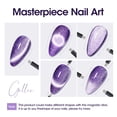 thumbnail image 6 of Gellen Cat Eye Gel Nail Polish, 18ml Gel Polish with Magnet Stick, Magnetic Shimmer Glitter Holographic Nail Polish Soak Off LED Gel for Nail Art DIY, Elegant Purple, 6 of 9