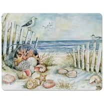 Cut N' Funnel "Coastal Sanctuary" Designer Flexible Plastic Cutting Board Mat
