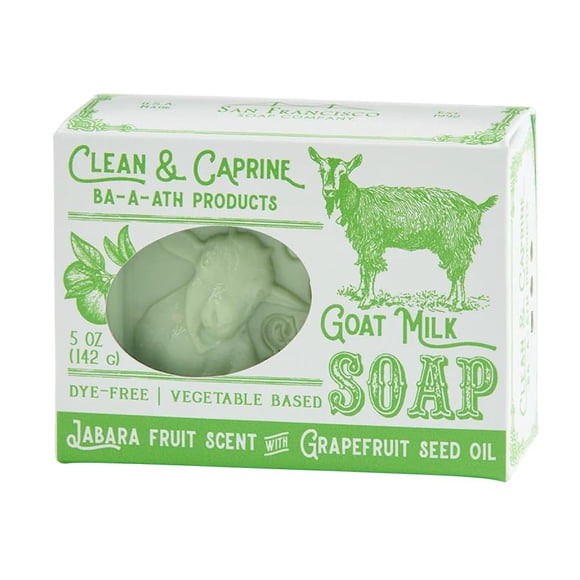 San Francisco Soap Company Barra de jabón de leche de cabra limpia y caprina | Jabara | Jabón en barra sin colorantes | Enriquecido con Leche Nutritiva de Cabra | Fragancia unisex | 5 onzas