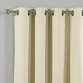 thumbnail image 3 of Set of 2 Jeannie Blackout Grommet Top Curtain Panels, Energy Saving, Blocks Noise, Beige, 3 of 3