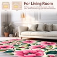 thumbnail image 2 of ODIKA 8' x 10' Machine Washable Non-Slip Area Rug, Floral Flower High Traffic Rug, Pink, 218562, 2 of 7