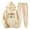 Beige, variant on Pisexur Two Piece Sets for Women Letter Print Hoodie and Elastic Waist Drawstring Sweatpants Sweatsuits with Pockets Casual Loose Track Suits Travel Outfits for Women