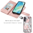 thumbnail image 5 of For Samsung Galaxy A16 5G Wallet Case with Credit Card Holder for Women Men, Flip PU Leather Wallet Phone Case for Galaxy A16, Tekcoo Detachable Magnetic Kickstand Cover with Wrist Strap, Marble, 5 of 8