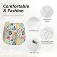 thumbnail image 4 of Bixox Women's Cartoon Flowers pattern 2 in 1 Running Shorts - Lightweight Athletic Workout Gym Yoga Shorts Liner with Pockets - Large, 4 of 7
