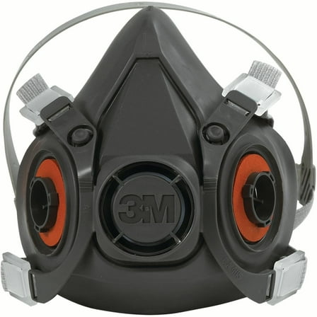 3M 6200 Half Facepiece Resusable Respirator, Medium, Gray