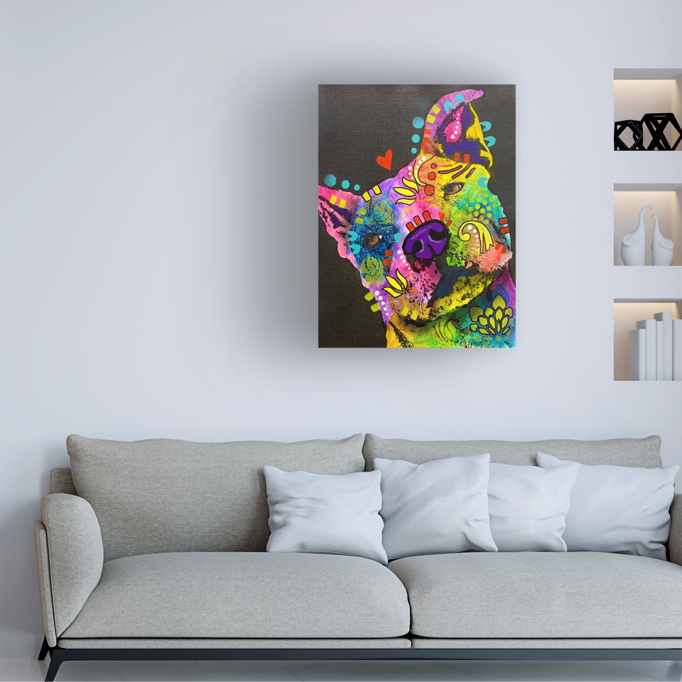 Canvas Wall Art - Dean Russo 'Sideeye Love' Wall Art for Living Room, Bedroom, or Office Décor by Trademark Fine Art - 14 x 19 Inches