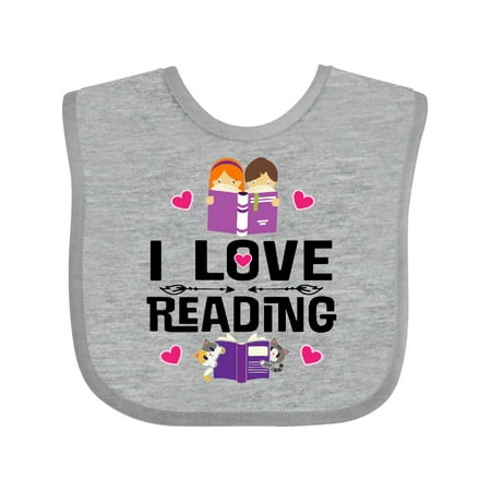 

Inktastic I Love Reading Gift Baby Girl Bib
