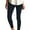 Black, variant on Seductiva Blue Women's Wide Leg Pants Women's Jegging Pants - Biker Style Skinny Ankle Pants with Zipper Detail | High Waisted Pleated Pull-On Pencil Pants | Stretchy Jegging Trousers