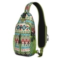 thumbnail image 1 of Vintage Fashion Sling Backpack Geometric Tribal Lightweight Daypack for Office Workers and Daily Commuting, 1 of 5