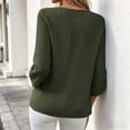 thumbnail image 4 of Neewe Women's 3/4 Length Sleeve Tops Round Neck T Shirts Loose Fit Blouses Casual Tees 2026 Fashion Clothes, 4 of 7