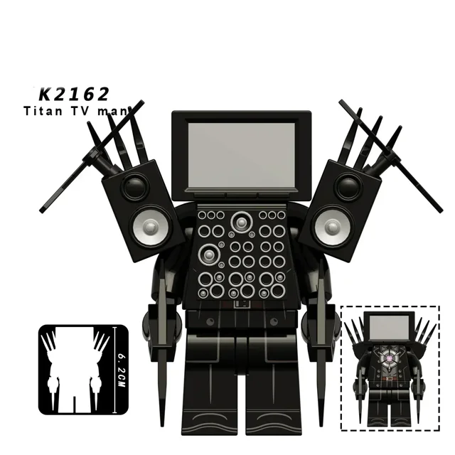 Urban Monster Character Building Blocks Set, Titan Cameraman, Speakerman & Creative Action Figure Model, DIY Assembled Bricks Toy, Collectible Birthday Gift for Kids