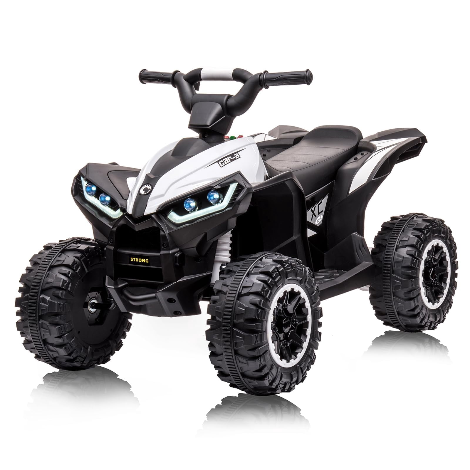 Accreate Battery Powered 12V Kids Electric ATV, Dual Motor 4-Wheeler with Parent Remote, Music Dashboard, 1.9–3.1 MPH, 7AH, Shock Absorber, Front Lights, for Children Ages 3–8, 40–60 Min Run Time