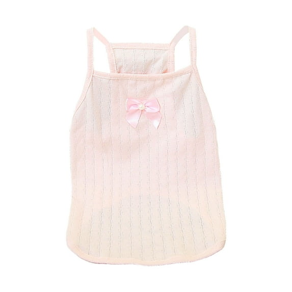 Pet Clothes - Thin Good Flexibility - Lightweight Soft Texture - Non-shrink Decorative - Cotton Bow-knot Dog Vest - Spring Accessories