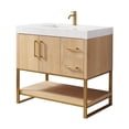 thumbnail image 2 of Kolkata 36" Single Sink Bath Vanity in Weathered Oak with Composite Stone Top, 2 of 15