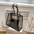 thumbnail image 3 of Bolso de axila de moda para mujer Bolso compuesto transparente con bolso pequeño (negro) Tmvgtek Para Estrenar, 3 of 9