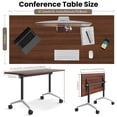 thumbnail image 5 of Folding Conference Room Tables, Mobile Training Table Modern Modular Flip Top Meeting Tables, Conference Room Table with Wheels for Home Office Classr (1915D 6Pack 47.2inch), 5 of 6