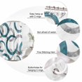 thumbnail image 6 of Turquoise Grey Waterproof Fabric Shower Curtain,Geometric Circle Modern Abstract Simple Art Waterproof Fabric Shower Curtain for Bathroom Curtains Bathtubs Shower Curtains with 12 Hooks Small 36x78in, 6 of 8