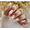 I, variant on Valentine's Day Heart Press on Nails Short Almond White French Fake Nails Press ons Rhinestones False Nails Glue on Nails Reusable Nail Tips Glossy Full Cover Stick on Nails for Women Girls 24Pcs