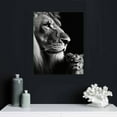 thumbnail image 4 of Nawypu Modern Lion Lioness Black and White Pictures Lion Portrait Wall Art Painting Pictures Print Canvas Animal for Bedroom Living Room Office Wall Decor Home Decoration Ready to Hang, 4 of 4