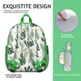 thumbnail image 4 of Floral and Skull Students Backpack - Boho Vintage Style with Bright Tropical Flowers and Leaves, Durable Water-Resistant Backpack for School Use, 4 of 4