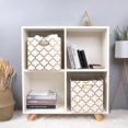 thumbnail image 3 of Posprica Collapsible Storage Bins 11 11 Fabric Storage Baskets Set Of 4 Cream-Gold Lantern, 3 of 5
