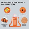 thumbnail image 3 of 2Pcs Replacement Cap for Owala Freesip+2Pcs Water Bottle Holder Carrier with Shoulder Strap,One Button Water Bottle Top Lid and Straws,LeakProof (blue and pink), 3 of 8