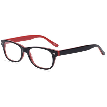 Pomy Eyewear Womens Prescription Glasses, 315 Black Red ...