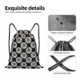 thumbnail image 4 of Saiise White Sunflowers Pattern Sports Drawstring Backpack - String Swim Gym Bag with Wet Proof Pocket for Women&Men-Small, 4 of 6