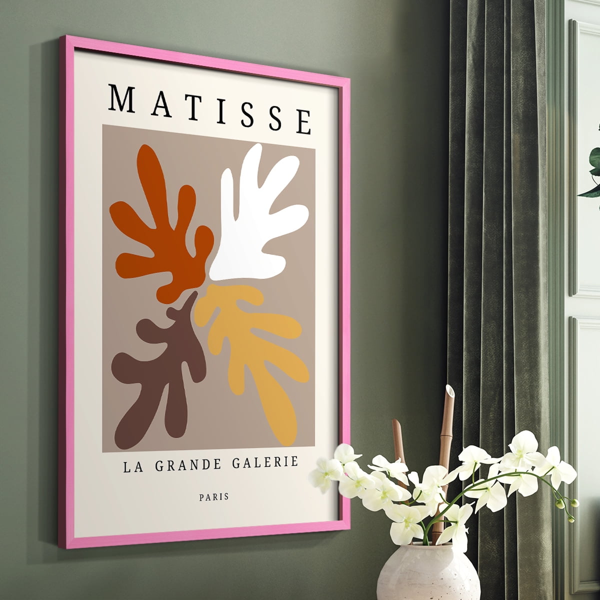 Matisse CCCLXXXVI in Pink Solid Wood 8 x 10 Framed Print