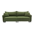 thumbnail image 4 of Quick-Convert Corduroy Sleeper Sofa with Adjustable Recline for Small Spaces & Overnight Guests - Green, 4 of 6