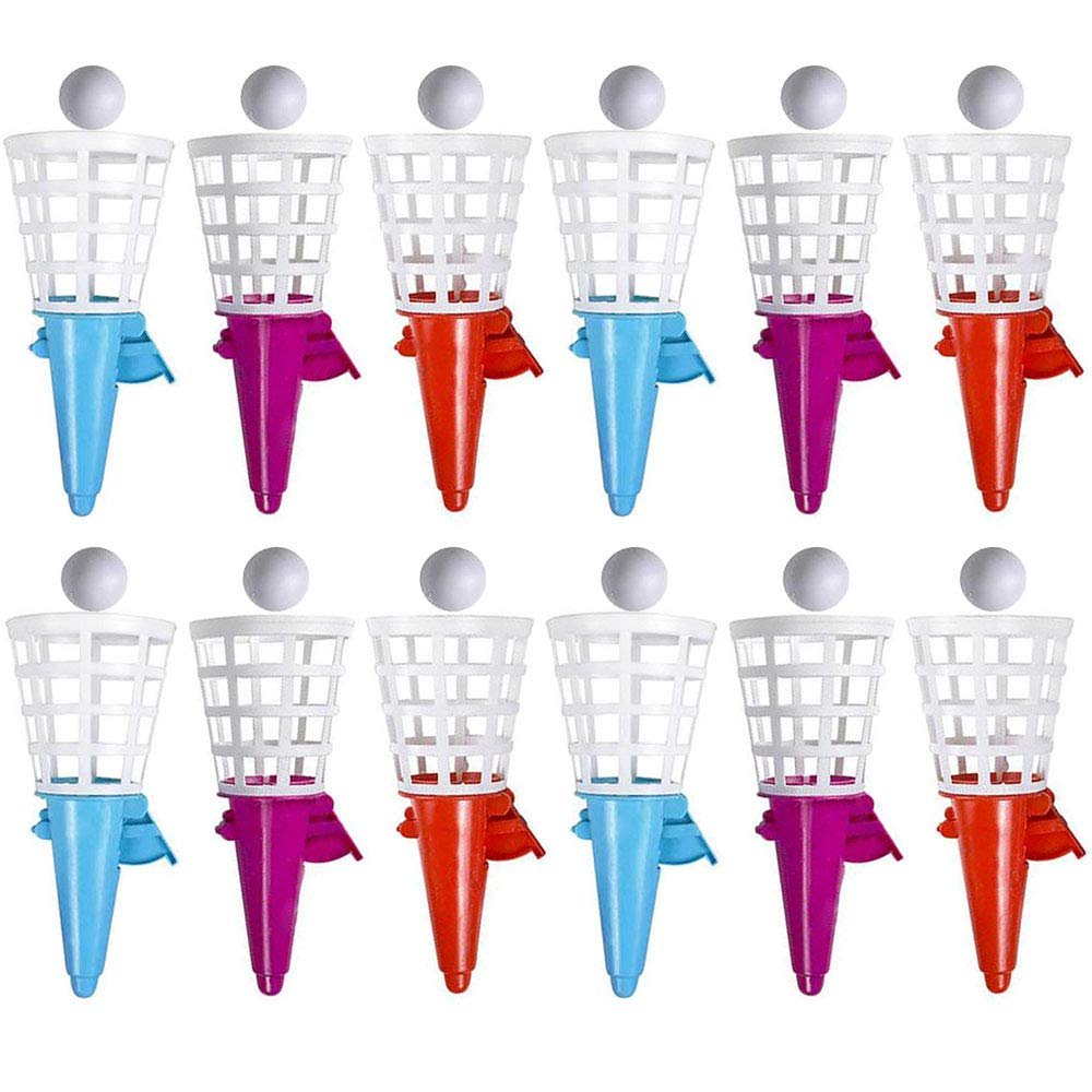 7” Catch and Click PopUp Click Catch Shooters with Ball, 12 Pack of