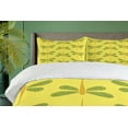 thumbnail image 4 of Ambesonne Dragonfly Duvet Cover Set, Colorful Winged Insects, 2-Calking, Yellow Orange and Green, 4 of 7