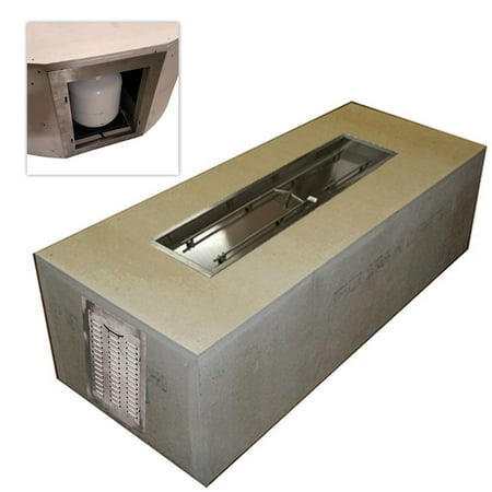 

HPC Fire Rectangular Fire Pit Enclosure with Propane Door Spark Ignition Standard Burner