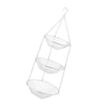 thumbnail image 1 of Xingzhi Hanging Fruit Basket Hangers Stainless Steel Racks Rust-proof Storage Baskets Knotted Demountable Space Saving 3-Layer Rack, 1 of 8
