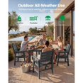 thumbnail image 3 of WINSOON 5-Piece HIPS All Weather Outdoor Patio Dining Sets, 1-Table 4-Chairs, Sturdy Frame & Easy to Install for Family Use，Grey, 3 of 9