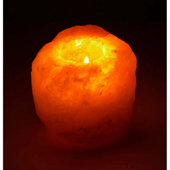 L0150 - HIMALAYAN SALT TEA LIGHT HOLDER 4IN HIGH 1-1.5KG