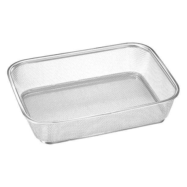 Cesta de drenaje de acero inoxidable resistente, cesta para lavar verduras, utensilio de cocina