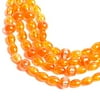 Cousin Glass Round & Oval Orange Beads, 1 Each