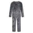 thumbnail image 3 of Men's Winter Flannel Pajama Set - Long Sleeve & Lounge Pants | Velvet Trim Cozy Sleepwear & Loungewear, 3 of 5
