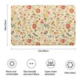 thumbnail image 3 of Pioneer Flower Floral Print Pattern Bathroom Rugs Mat, Non Slip Microfiber Bathroom Rug with Rubber Backing, Soft Mats for Bathroom Floor Tub Shower, 20"x32", 3 of 5