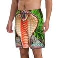 thumbnail image 2 of Sikiie Cobra Imprimé Serpent Shorts de Plage pour Hommes, Shorts à Séchage Rapide Haute Élasticité - avec Cordon et Poches Antidérapantes, Adaptés pour Plage, Sports, Vacances-3TG, 2 of 6