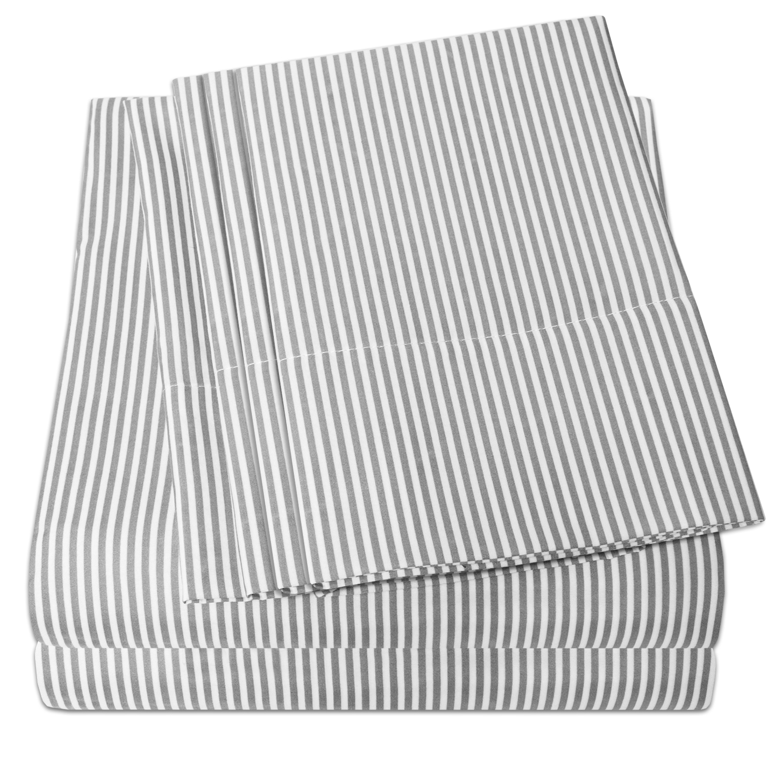 1500 Egyptian Quality Microfiber Deep Pocket Bedroom Classic Stripe Sheet Set - image 2 of 3