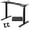 Black + Dual-motor+1, variant on LIANGKA White 350LBS Load Adjustable Desk Frame Single Motor Ergonomic Standing Desk Base with Smart Memory Height Settings for Office & Home