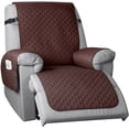 thumbnail image 1 of Non-Slip Recliner Chair Cover Sofa Slipcover, Pet Cover for Small Recliner Chair with Elastic Straps, Washable Reclining Chair Cover Recliner Furniture Protector (23'' Small, Brown), 1 of 6