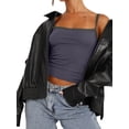 thumbnail image 6 of Biekopu Women's Summer Slim Sling Vest Sleeveless Backless Low Cut Lace Trim Skinny Casual Camisole, 6 of 6