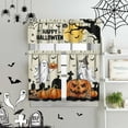 thumbnail image 6 of Halloween Kitchen Window Curtains,Ghost Pumpkins Style Cafe Curtains Over Sink,Vintage Witches Bathroom Bedroom Living Room Window Tier and Valance 3 Pieces Set, 6 of 6