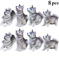 thumbnail image 2 of 8PCS Dog Figurine Decorative Creative Lovely Animal Statue Decor Dog Miniature, 2 of 9