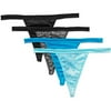 Smart and Sexy - Stretch Satin and Lace Thong Panties, 4-Pack