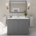 thumbnail image 2 of Wyndham Collection Wood Single Bathroom Vanity in Dark Gray/Chrome, 2 of 7