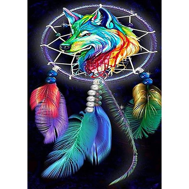 Drill Diamond Painting (DB6430) Atrapasueños Full DIY Mosaic Kit Bead Art (A1548) 40x50cm Hugtrwg Para estrenar